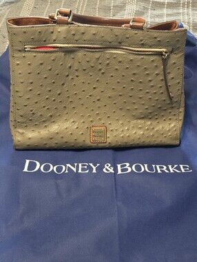 Dooney & Bourke Olive Ostrich-Textured Leather Tote